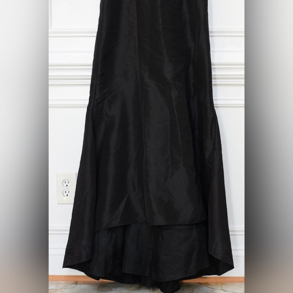 Badgley Mischka Black Strapless Floor Length Mermaid Gown Sz 10 Formal Prom Y2K - Picture 5 of 13